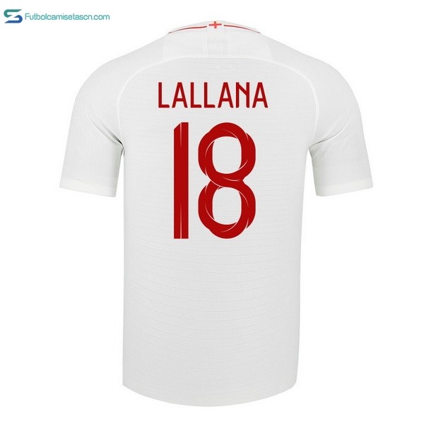 Camiseta Inglaterra 1ª Lallana 2018 Blanco